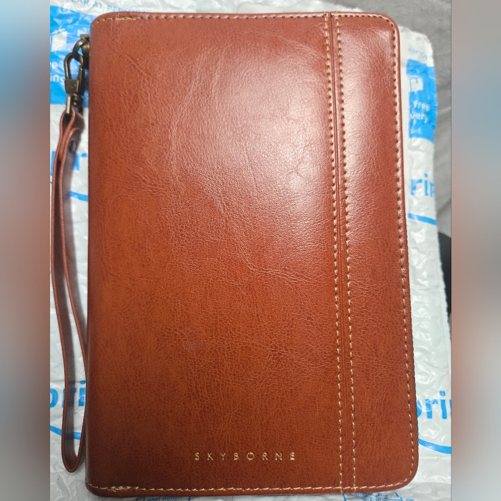 Skyborne Travel Wallet Premium - Leather RFID Blocking Passport Holder Wallet